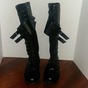 West Blvd knee high ZIP/Lace & Buckle Boots SZ 6.5